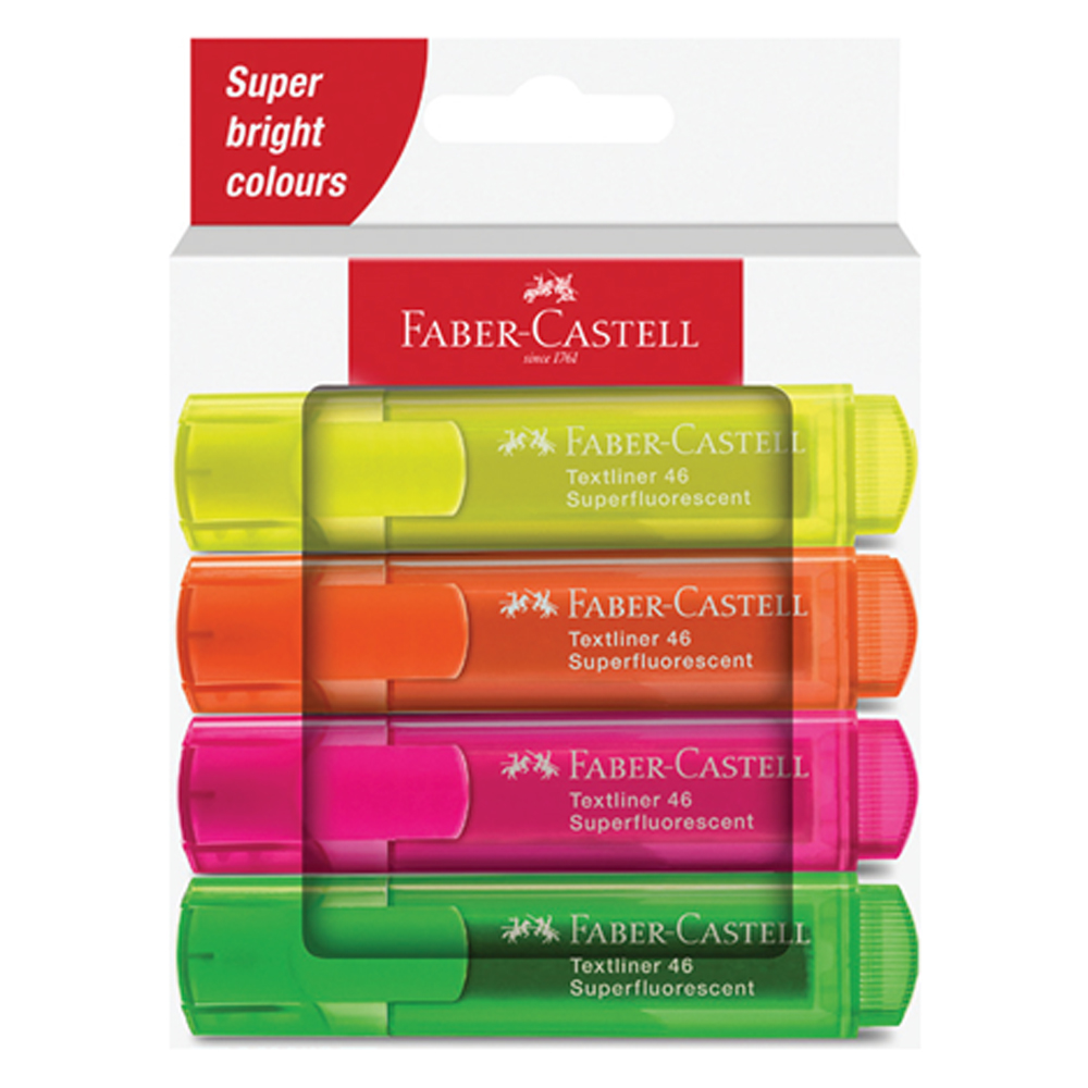 Faber-Castell Fosforlu Kalem 46 Şeffaf 4x 2024