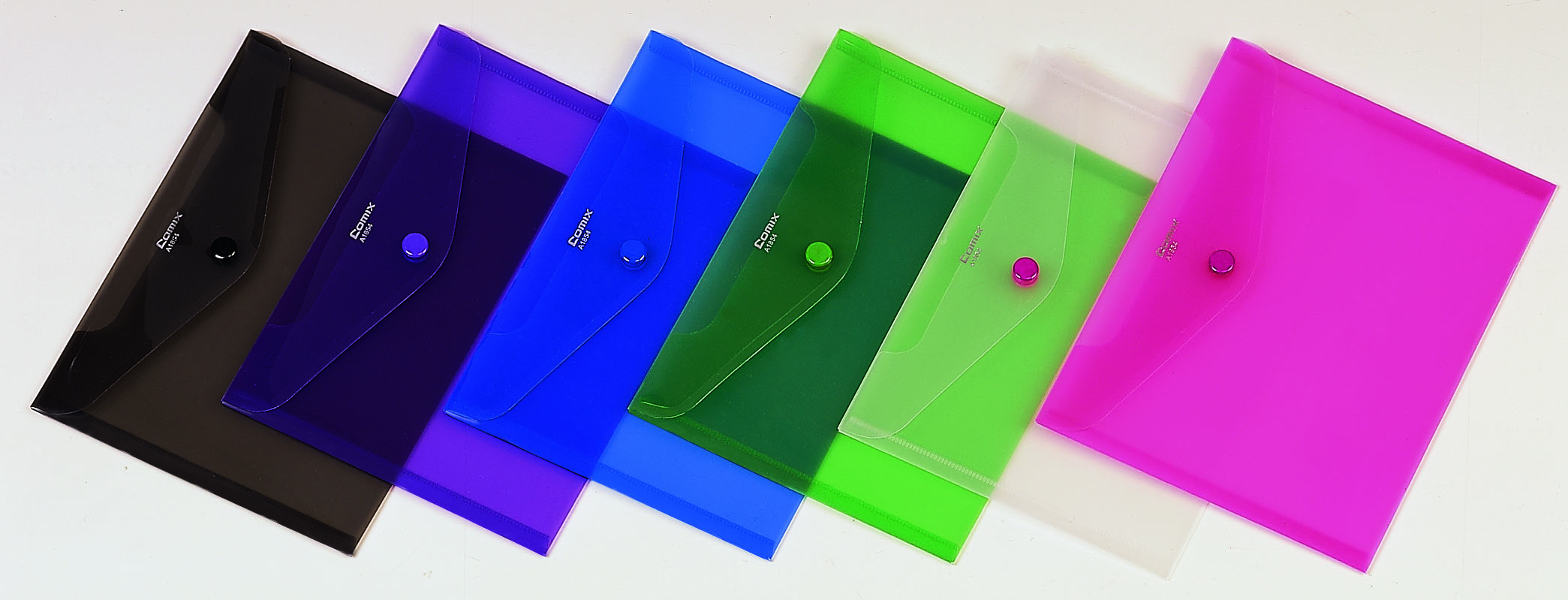 Comix çıtçıtlı dosya a5 şeffaf A1854