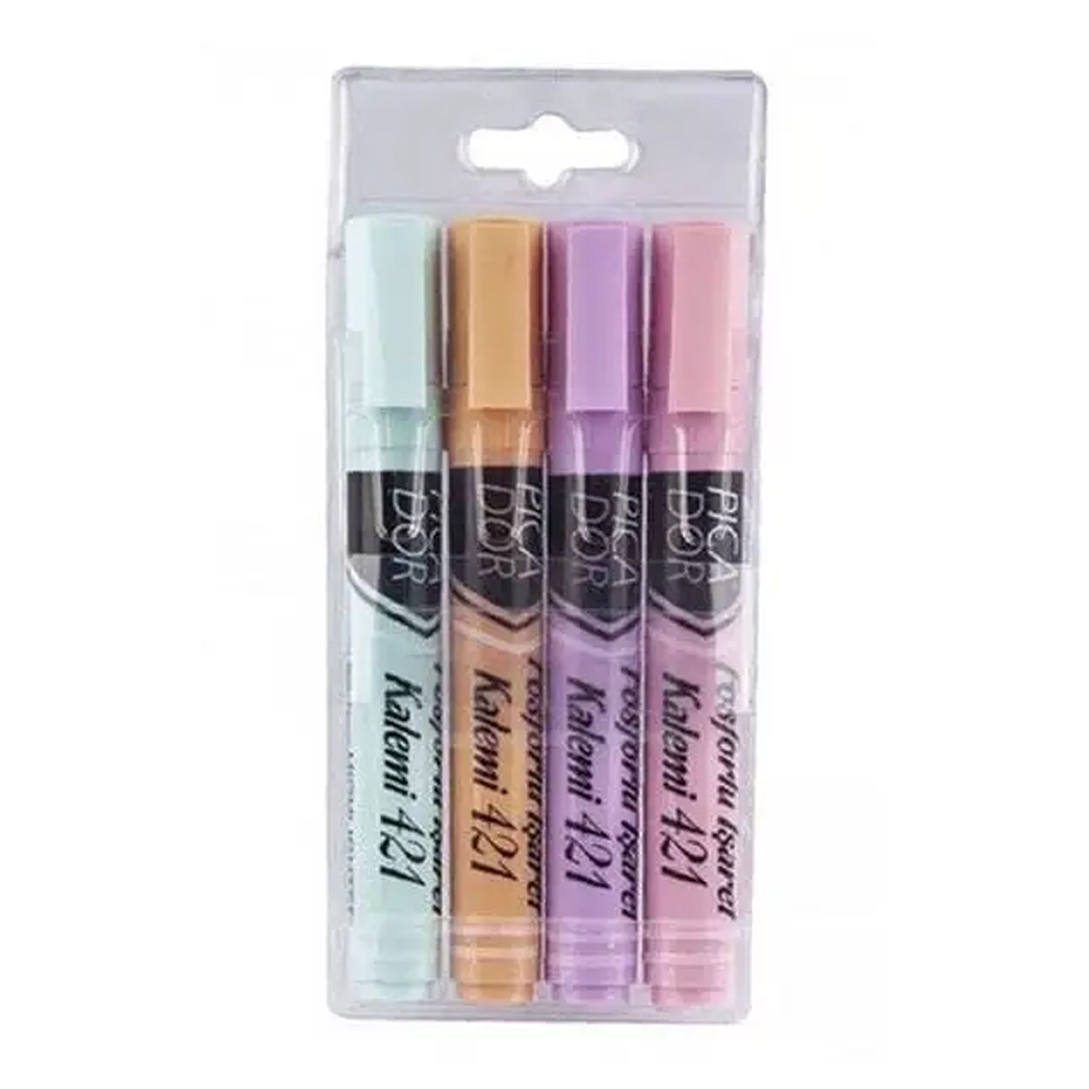 Picador Fosforlu Kalem Pastel 4 Lü Karışık 421