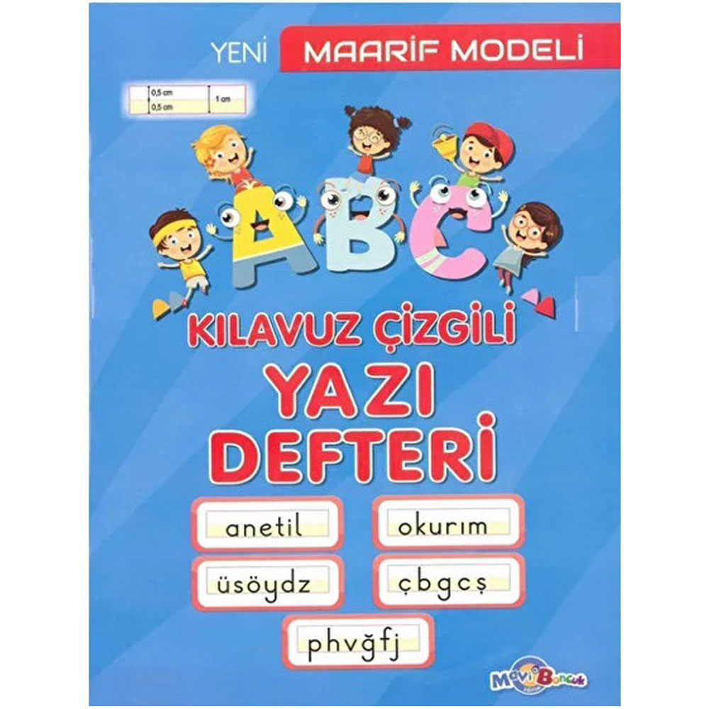 Mavi Boncuk Maarif Model Yazı Defteri Büyük Boy